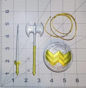 McFarlane DC Wonder Woman Sword Shield Weapon Collector 7" Custom Fodder Parts - Picture 1 of 2