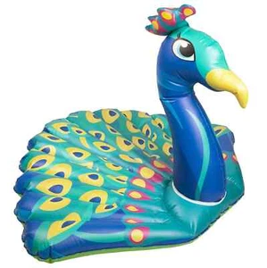 Gigante Pavone Gonfiabile Piscina Ride Su 140cm Acqua Galleggiante Sdraio 14yo+ - Picture 1 of 6