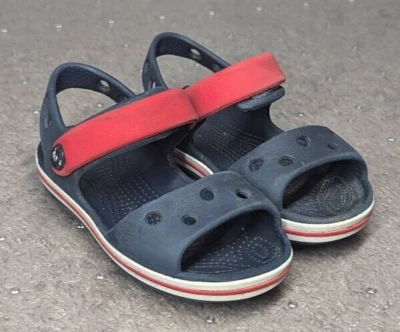 Crocs Crocband Kids Sandal 12856-485 Navy/Red Size C8 - Image 1 of 4