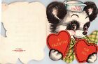 Vintage Valentine Greeting Panda To My Teacher American Greeting Card  Die Cut