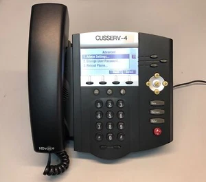 Polycom SoundPoint IP450 VoiP Phone 2201-12450-001 Base Handset - Picture 1 of 3