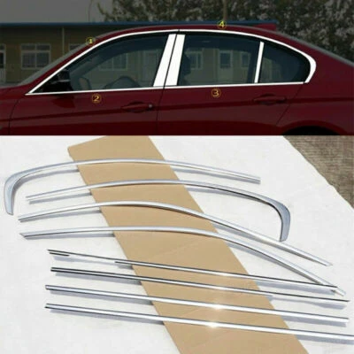 Ajuste para BMW Serie 3 F30 320i 2014-2018 alféizar de ventana moldura pilar molduras tiras A Foto 1 de 4