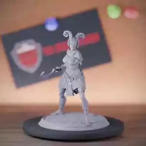 Tiefling weibliche Miniatur Druide Zauberer Mini Dungeons and Dragons DnD 5e TTRPG - Bild 1 von 8