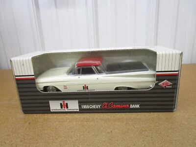 1959 Chevrolet El Camino Bank ERTL 1/25 IH International box diecast white NIB Z - Image 1 of 4