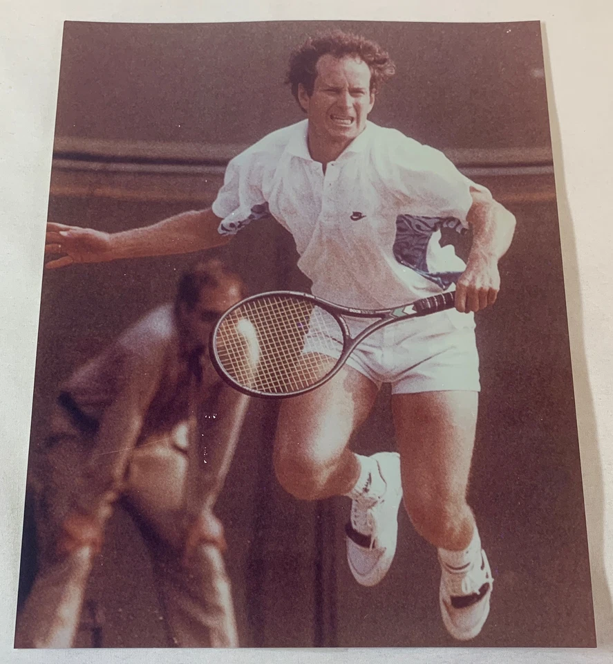 Foto vintage a color 8x10 ~ JOHN McENROE ~ tiene algunas abolladuras Foto 1 de 1