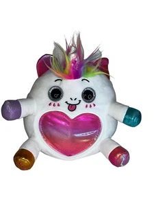 Zuru Rainbowcorns weißes Einhorn Plüschtier 9 Zoll rosa Herz Bauch - Bild 1 von 7