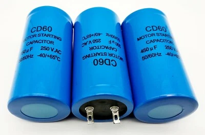 Kondensator bis 250V~ AC 150,200,250,300,400,450 µF uf CD 60 Arbeitskondensator  - Bild 1 von 2
