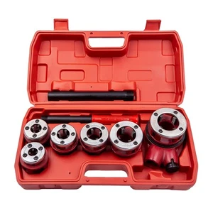 BSPT Ratchet Pipe Threader Kit, Manual Ratcheting Pipe Threading Tool Set w/ ... - Picture 1 of 9