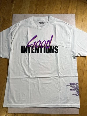 Camiseta para hombre Vlone Good Intentions 2xl blanca y morada. Palomas  Foto 1 de 4