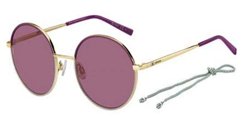 Gafas de sol M Missoni 0035-S-0FGV-U1 para mujer ciruela marco de metal redondo lentes grises NUEVO Foto 1 de 1