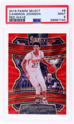 2019 Panini Select Cameron Johnson Red Wave Prizm #8 PSA 9 Rookie RC - Image 1 of 2