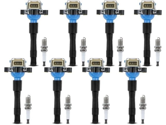 Ignition Coil Set with Spark Plugs For 1997-2003 BMW 540i 4.4L V8 2001 WC861NP - Image 1 of 1