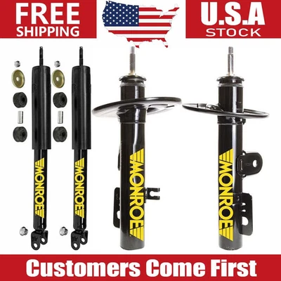 Front Rear Monroe Shock Absorber Suspension Strut 4X For 2010-2012 Ford Taurus - Imagem 1 de 4