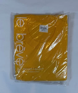 Vintage Le Breve Mervyns Algodón de peine grande hecho en EE. UU. Bolsillo amarillo NOS Nuevo - Imagen 1 de 13