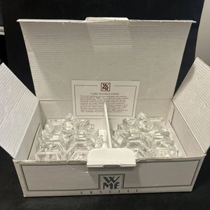 Set of 2 WMF Germany Starlight Lead Crystal Candlestick Votive Holders 4”x4” - Picture 1 of 9