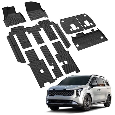 Floor Mats & Cargo Mat for Kia Carnival Hybrid 2025 8 Seats All Weather Liner Foto 1 de 4