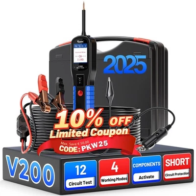 VDIAGTOOL V200 Automotive Circuit Probe Tester 12V 24V Auto Power Circuit Tool - Bild 1 von 4