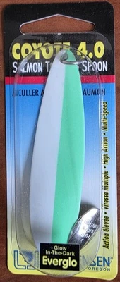 Luhr Jensen Coyote 4,5 cuchara Everglo/Flo. Espalda verde H&H/níquel 5841-040-0188 Foto 1 de 3