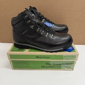 Stivali da passeggio Karrimor Munro da uomo in pelle nera UK 13 EU 48,5 - Foto 1 di 12
