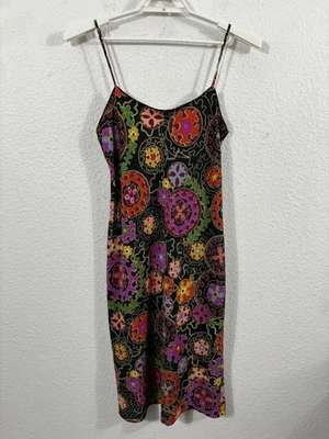 Vestido sin Mangas Natori Para Mujer Mediano Negro Multicolor Floral Camisón Prendas para Dormir Foto 1 de 4