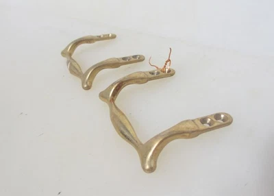 Vintage Brass Sash Window Lifts Trunk Tray Chest Handles Drawer Pulls 3"W - Image 1 of 4