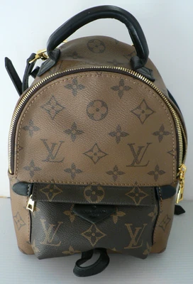 LOUIS VUITTON MINI PALM SPRINGS MONOGRAM BACKPACK, BROWN/BLACK - Image 1 of 4