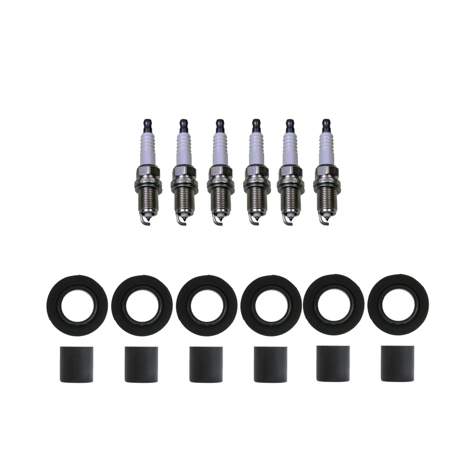 Denso 6 双白金火花塞和 NGK 6 线圈靴套件适用于讴歌 MDX V6 — 第 1/1 张图片