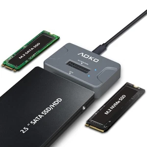NVMe to USB 3.2(10Gbps) SSD Reader Docking Station – Portable M.2 SSD to USB ... - Picture 1 of 7