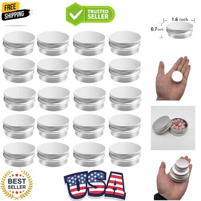 Paquete de 20 frascos de lata de aluminio, tapa de tornillo de 0,5 oz de 15 ml para almacenamiento de artesanías y belleza Foto 1 de 4