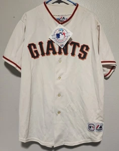 Genuine San Francisco Giants Majestic Jersey Mens XL Beige Short Sleeve MLB NWT - Picture 1 of 9