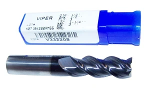 1/2"  CARBIDE END MILL 3 FLUTE FOR ALUMINUM - DESTINY TOOL V33220S - Picture 1 of 4