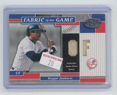 Parche de camiseta de tela del juego Reggie Jackson 2002 certificado por hoja #FG 76/25 Foto 1 de 2