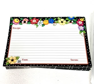 Mary engelbreit Recipe Cards 46 W/ Plastic Sleeve Covers - Picture 1 of 2
