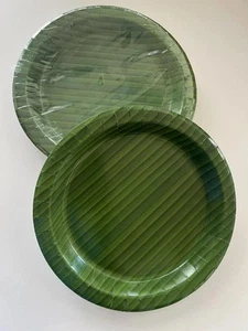 KAMAYAN 8.5" Platos de Papel Diseño Hoja de Plátano Resistente a Fugas Reciclables (30 Piezas) - Imagen 1 de 9