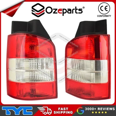 Pair LH+RH Tail Light Lamp (RC) For Volkswagen VW Transporter T5 04~15 Tailgate - Image 1 of 4