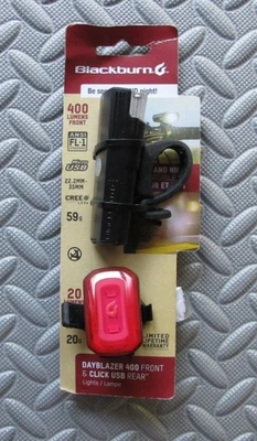 Blackburn Dayblazer 400 Front and Click USB Rear Bike Light Set - Image 1 of 2