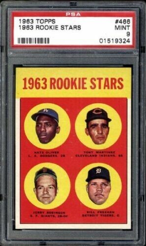 1963 Topps Baseball Rookie Stars Bill Freehan #466 PSA 9 ((BEST PRICE ON EBAY))
