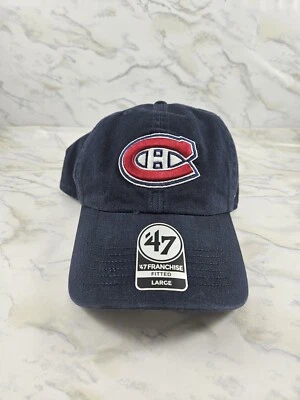 Nuevo '47 Franquicia MONTREAL CANADIENS Hockey NHL Azul Marino Gorra Ajustada L Foto 1 de 4