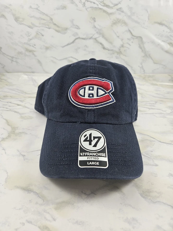 '47 Franchise MONTREAL CANADIENS Hockey NHL Navy Fitted Hat Cap L