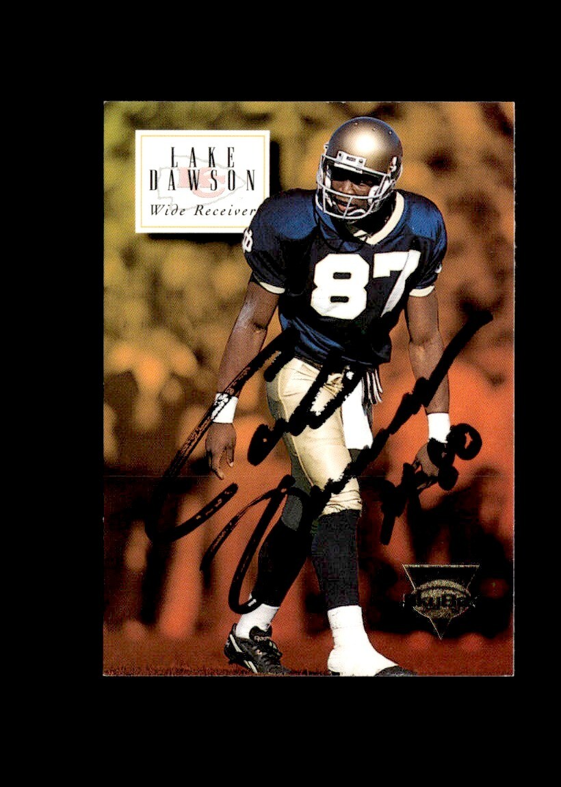 Lake Dawson 1994 Skybox Premium Notre Dame authentic autographed card
