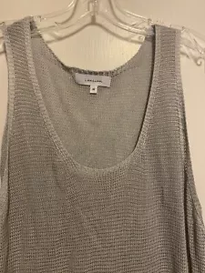 Lanliun Herren durchsichtig Strick ärmellos Tank Top Freizeit Größe Medium neu ohne Etikett grau - Bild 1 von 3