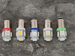 5 x Flipper LED Bajonett BA9S ( 5 SMD ) 6,3 V AC/DC - Bild 1 von 6