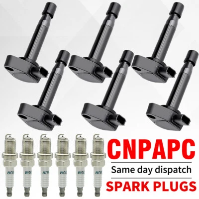 6X Bobinas de encendido UF242 + 6x Bujías para Acura Honda TL 3.2L 30520P8EA01 EE. UU. Foto 1 de 4