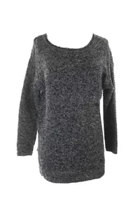 Vince Camuto Black Ribbed Basket Weave Sweater L - Picture 1 of 4