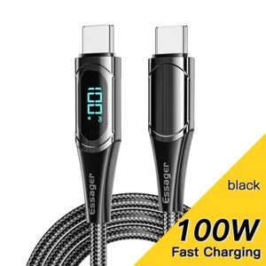Cable de carga rápida Essager tipo C PD 100W USB C A USB C 5A para Samsung MacBook - Imagen 1 de 8
