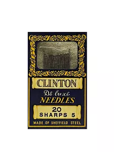 Clinton - Deluxe Sewing Needles Size 5, Sharps (20 per pack) - Picture 1 of 3