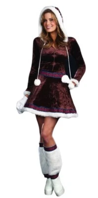 Eskimo Alaska Cutie Sexy Adult Medium Halloween Costume  3pc set - Image 1 of 4