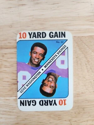 1971 TOPPS FOOTBALL GAME INSERT GENE WASHINGTON MINNESOTA VIKINGS #32 VINTAGE!! - Image 1 of 2