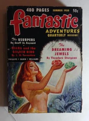FANTASTIC ADVENTURES QUARTERLY SUMMER 1950 THEODORE STURGEON ROBERT BLOCH Foto 1 de 4