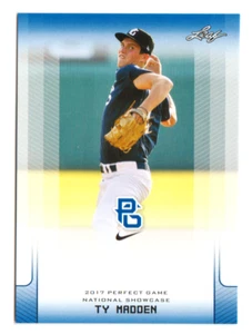 "RARE" TY MADDEN 2017 LEAF PERFECT GAME "Blue" PARALLEL ROOKIE CARD! LTD 25! - Picture 1 of 1